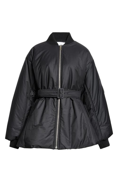 Alaïa Belted Bomber In Noir Alaia