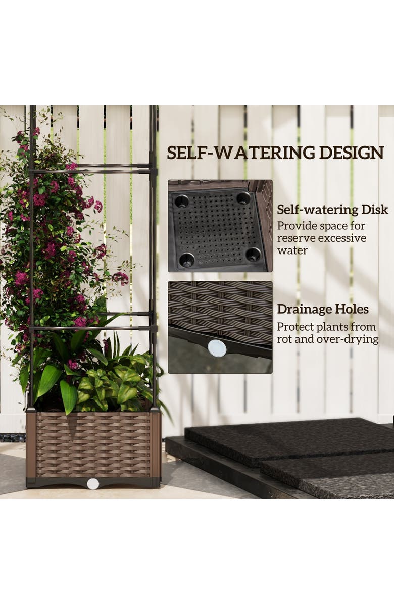 Outsunny Raised Garden Bed, Alternate, color, Brown