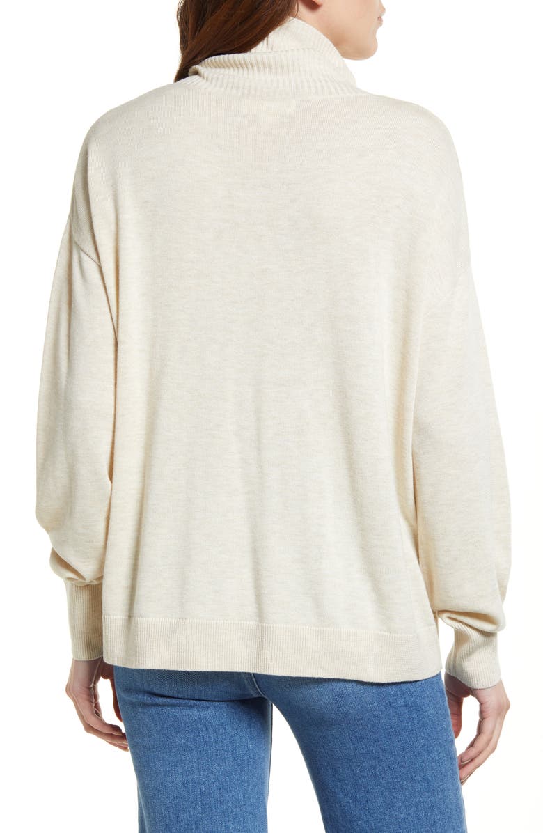 Treasure & Bond Turtleneck Sweater, Alternate, color, Beige Oatmeal Light Heather