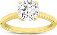 LuvMyJewelry Nyra 14K Yellow Gold Round Lab Grown Diamond Classic Solitaire Engagement Ring - 1.5 ctw
