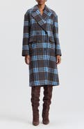 Avec Les Filles Plaid Walker Coat