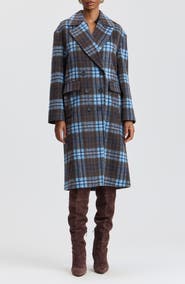 Avec Les Filles Plaid Walker Coat