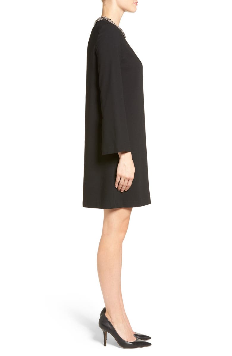 Halogen<sup>®</sup> Embellished Neck Shift Dress, Alternate, color, 