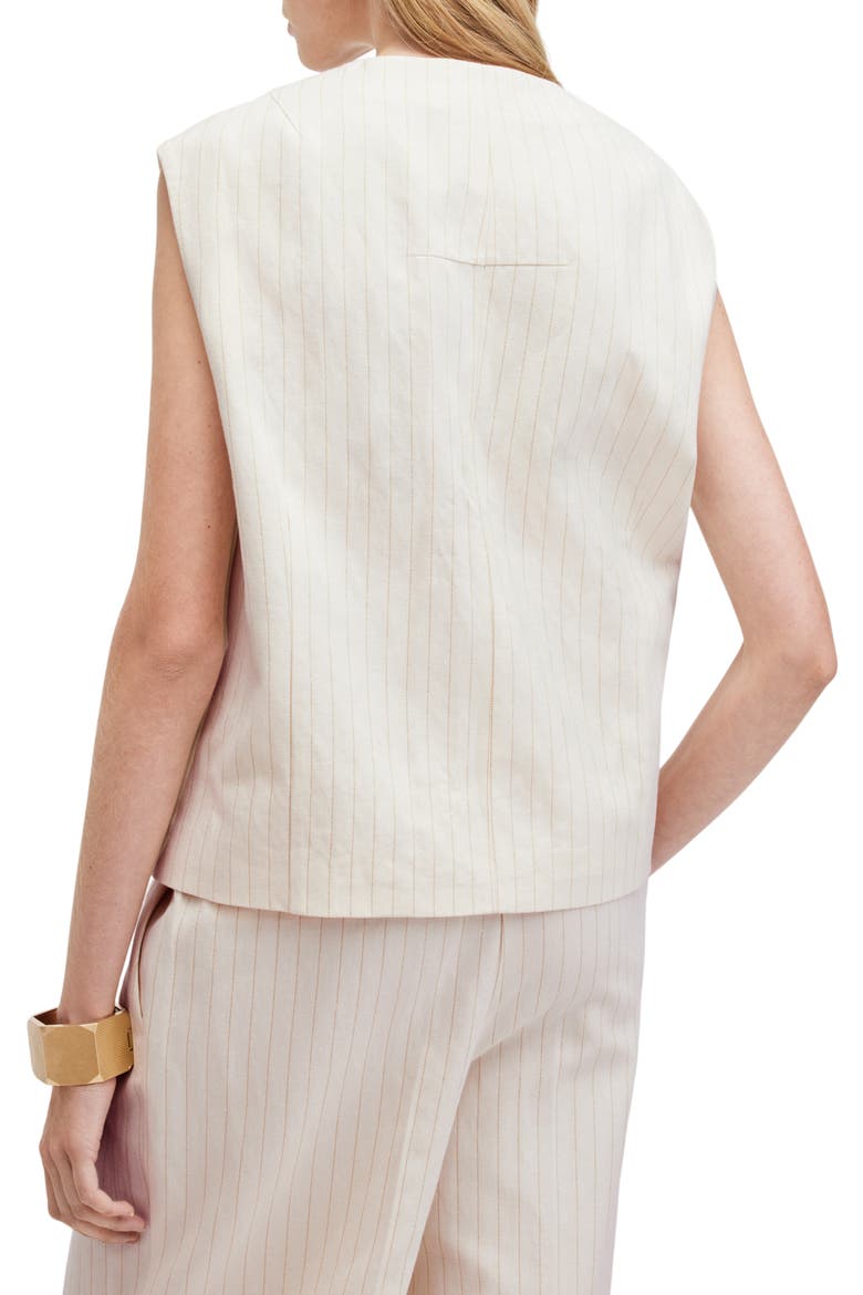 Payton Pinstripe Vest, Alternate, color, IVORY WHITE