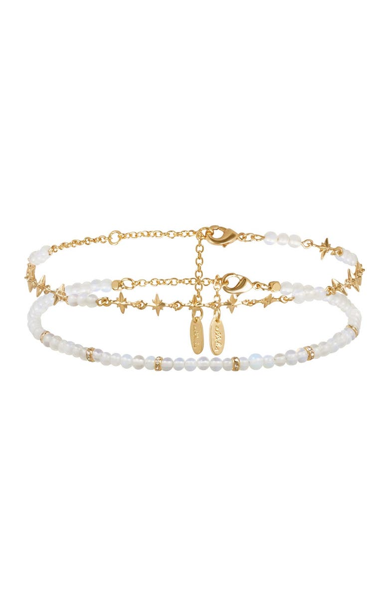 Ettika 18K Gold Plated Hollywood Starlette Choker - Set of 2, Alternate, color, 