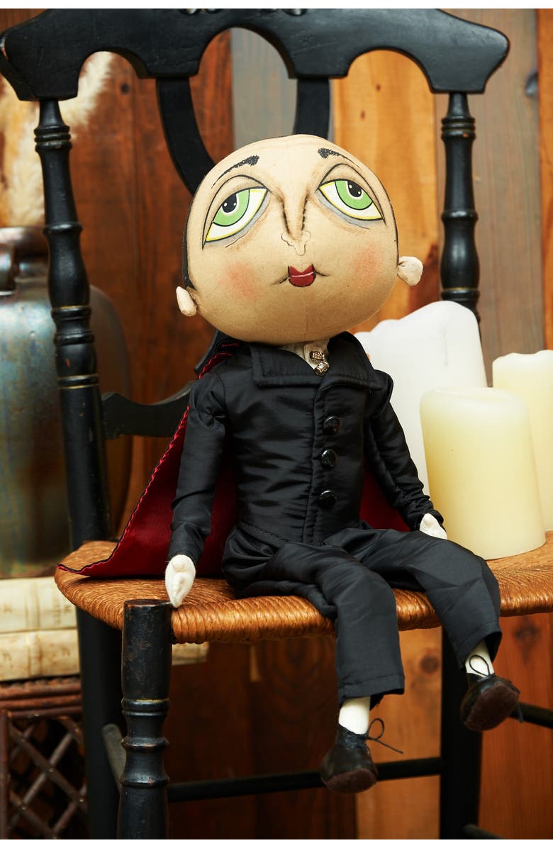 Gallerie II Norbert Vampire Joe Spencer Gathered Traditions Halloween Art Doll Figure, Alternate, color, Black