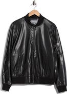Michael Kors Faux Leather Bomber Jacket
