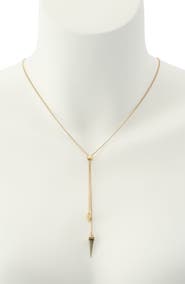 AllSaints Spike Lariat Necklace
