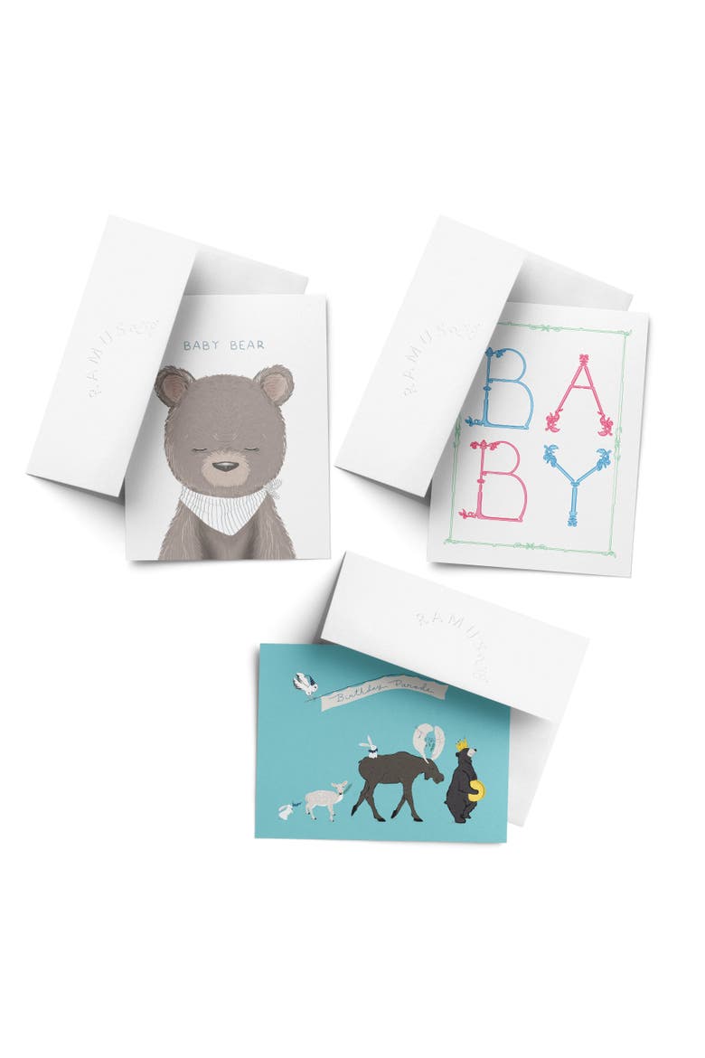 Baby Greeting Card Pack (3ct) "Baby, Parade, Baby Bear", Alternate, color, Multi-Pack