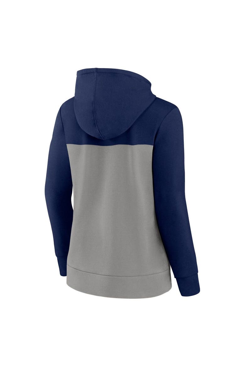 Women's Fanatics Branded Navy/Gray New York Yankees Take The Field Colorblocked Hoodie Full-Zip Jacket, Alternate, color, Navy
