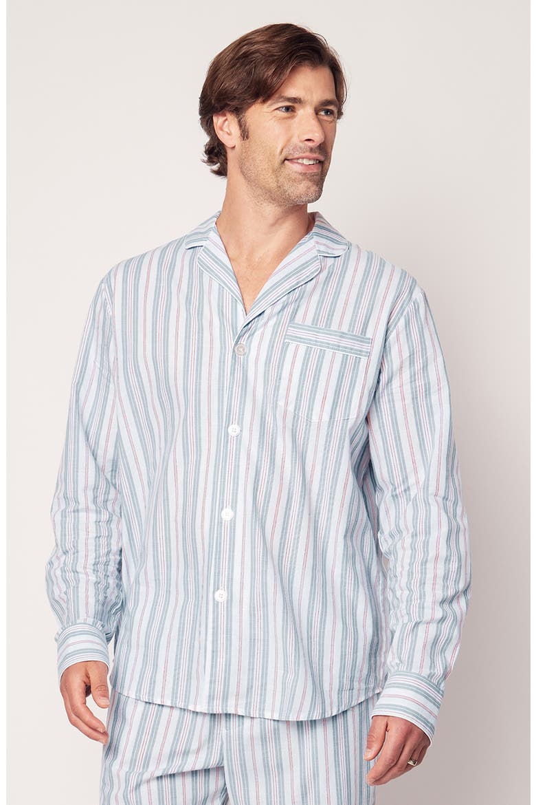 Featherweight Stripe Pima Cotton Pajamas, Alternate, color, BLUE