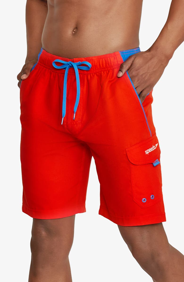 Speedo<sup>®</sup> Marina Sport Volley Swim Trunks, Alternate, color, Spicy Orange