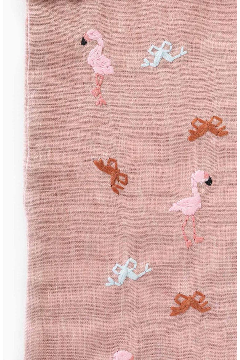Bowing Flamingos Holiday Stocking, Alternate, color, Pink