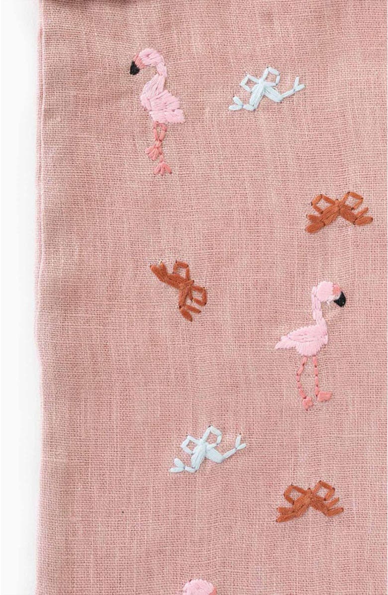 Bond & Grace Bowing Flamingos Holiday Stocking, Alternate, color, Pink