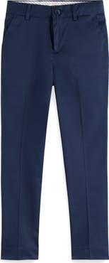 Scotch & Soda Kids' Straight Leg Cotton Twill Chinos