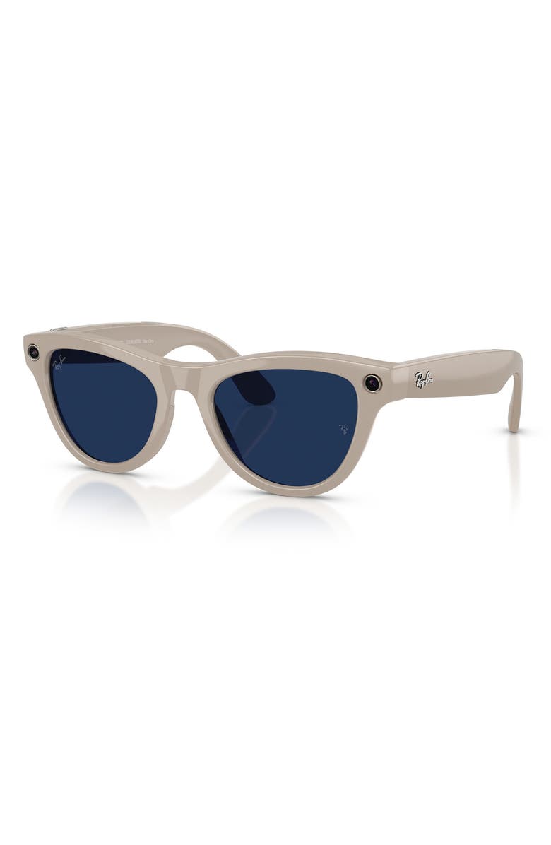 Ray-Ban Meta Wayfarer Gen 2 52mm Cat Eye AI Sunglasses, Alternate, color, Shiny Chalky Grey / Transition