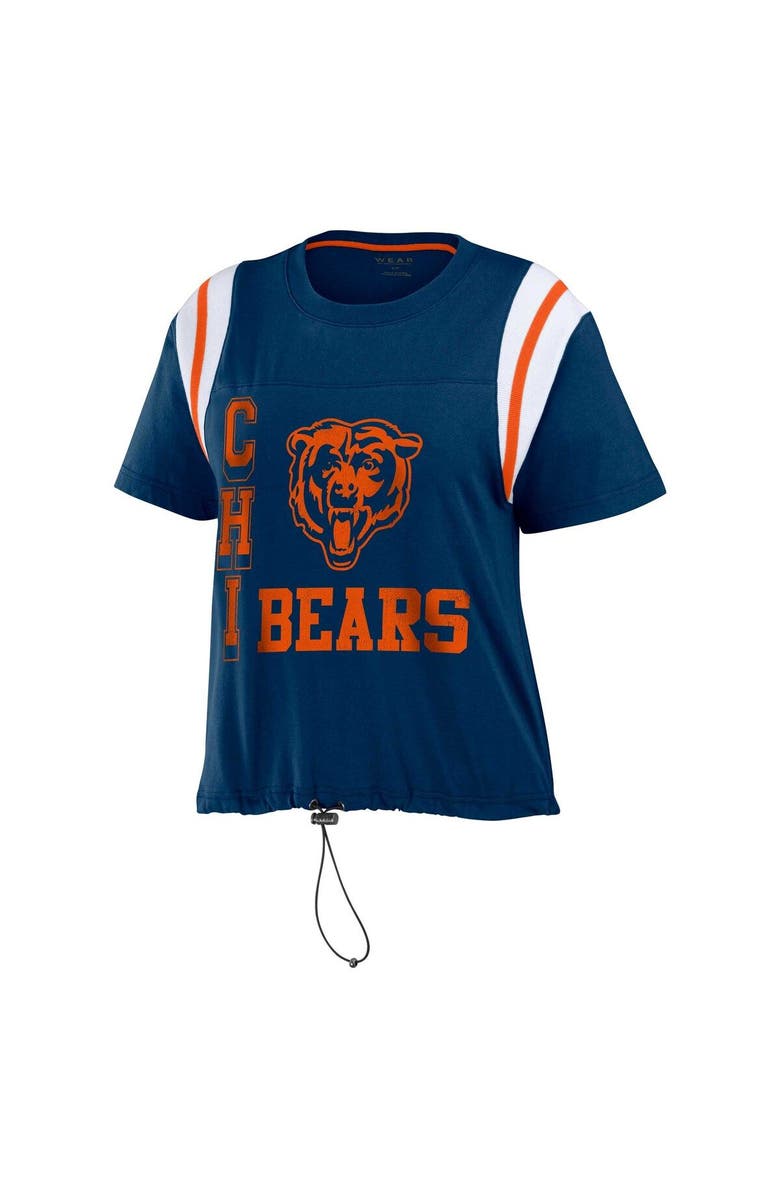 WEAR by Erin Andrews Women
s WEAR by Erin Andrews Navy Chicago Bears Cinched Colorblock T-Shirt, Alternate, color, Navy