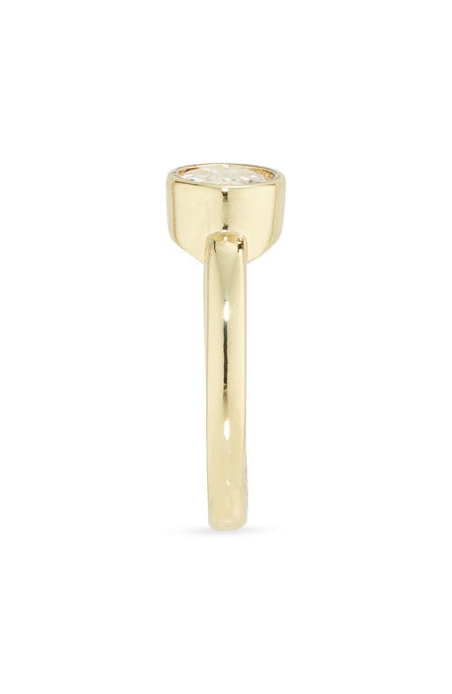 Nordstrom Rack Bezel Set Oval Cubic Zirconia Ring In Gold