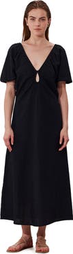 Gottex Beach Life Terra Puff Sleeve Midi Dress Cover-Up
