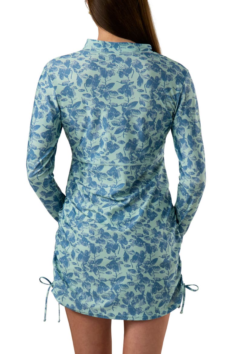 Convertible Swim Shirtdress, Alternate, color, Dewdrop Leaves