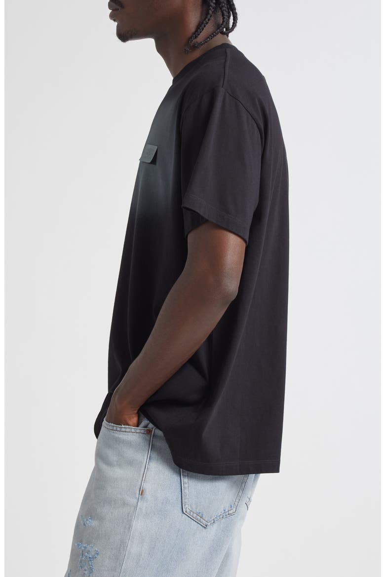 Spray Dot Motif Numeric Logo Patch T-Shirt, Alternate, color, BLACK