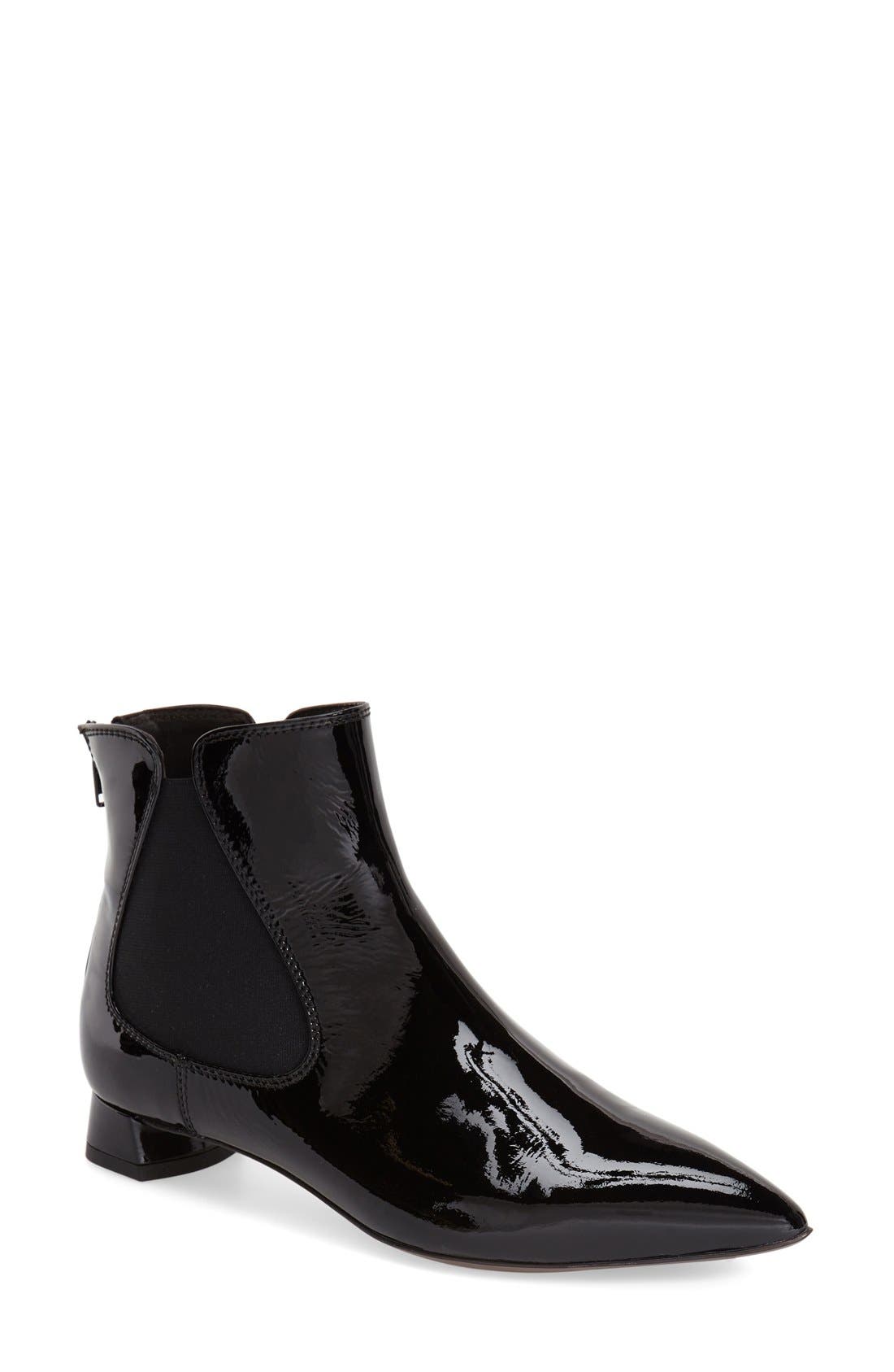 Attilio Giusti Leombruni 'Press' Chelsea Boot, Main, color, BLACK PATENT LEATHER