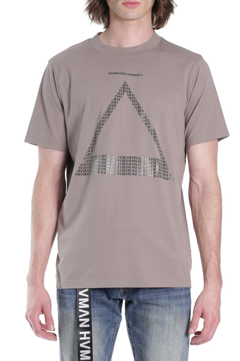 Triangle Logo Cotton Graphic Tee, Main, color, SATELLITE