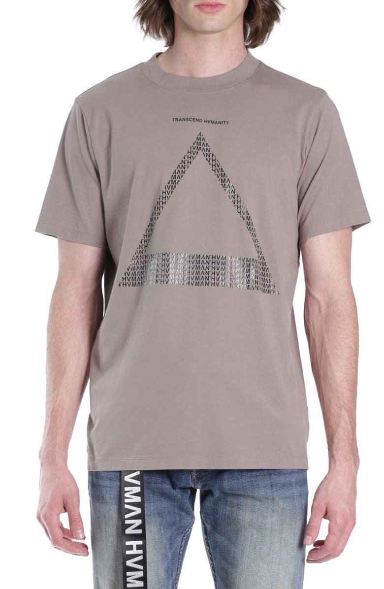 HVMAN Triangle Logo Cotton Graphic Tee, Main, color, 