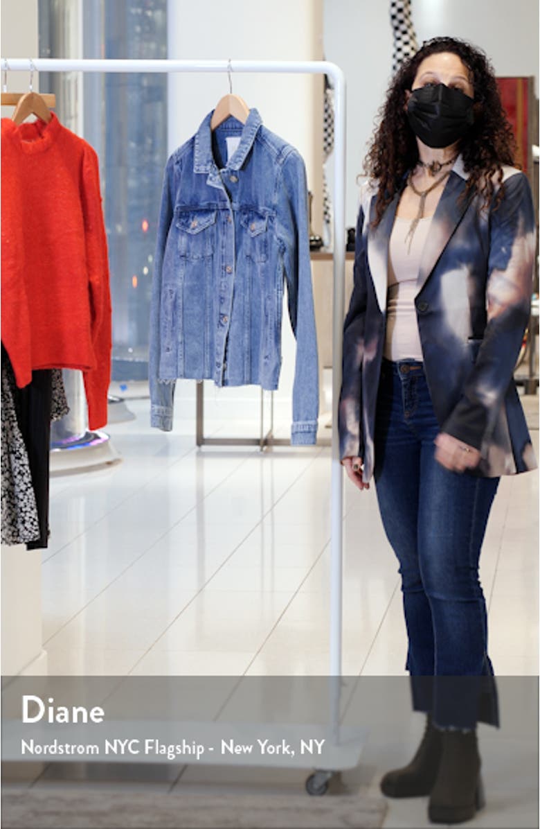 Rowan Raw Hem Denim Trucker Jacket, sales video thumbnail