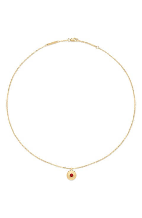 Birthstone Pendant Necklace