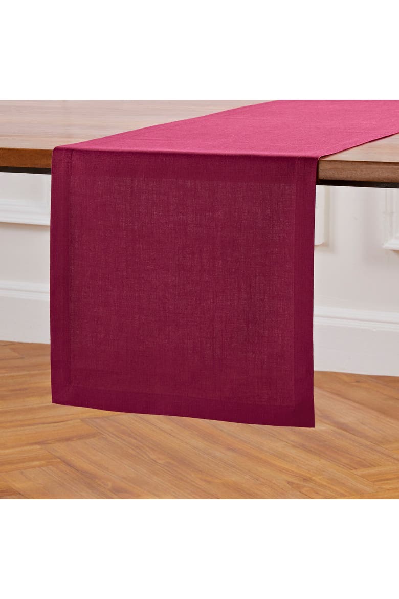 Linen Table Runner - Diana, Alternate, color, Beet