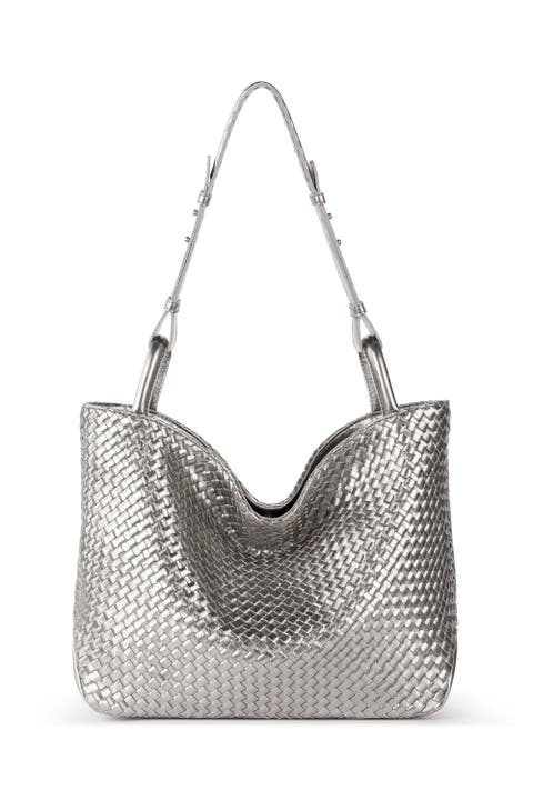 Los Feliz Medium Tote Woven Leather Bag