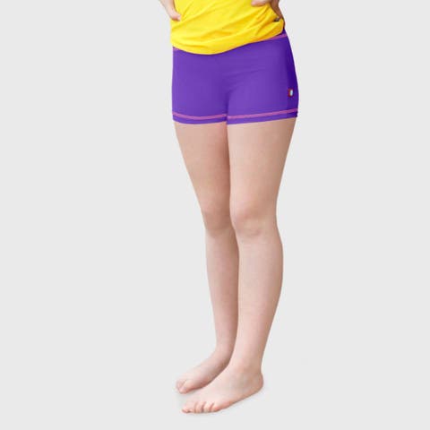 Girls UPF 50+ Quick-Dry Swim Boy Shorts (Toddler, Little Kid, Big Kid)