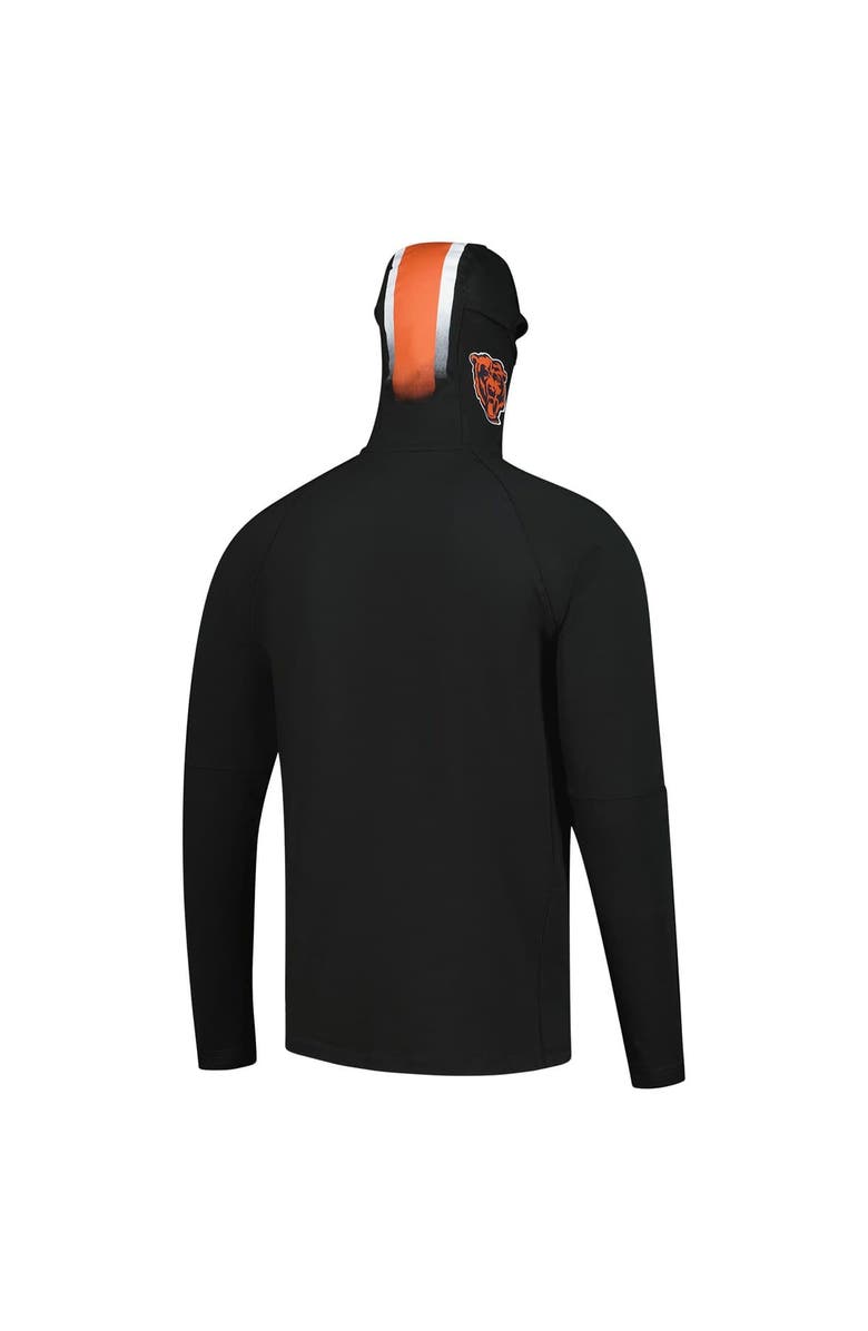 New Era Men's New Era Black Chicago Bears Functional Fandom Balaclava Helmet Stripe Tri-Blend Hoodie, Alternate, color, Black
