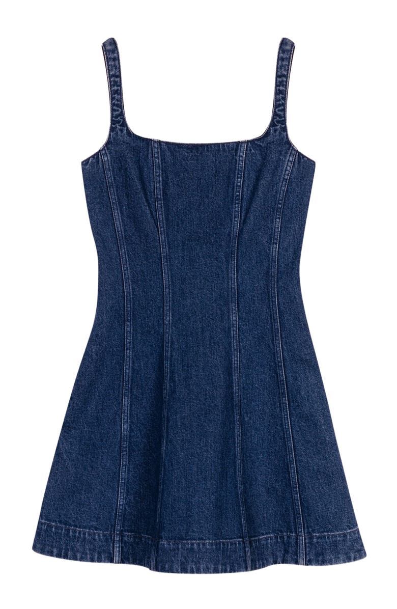maje Mini denim dress, Alternate, color, Denim Blue