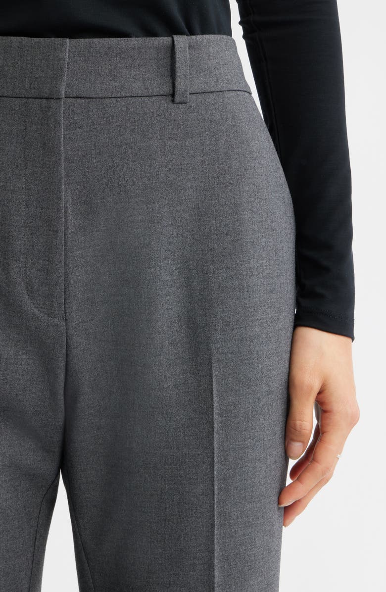 Nordstrom The Lena Slim Cropped Trousers, Alternate, color, Grey Dark Heather