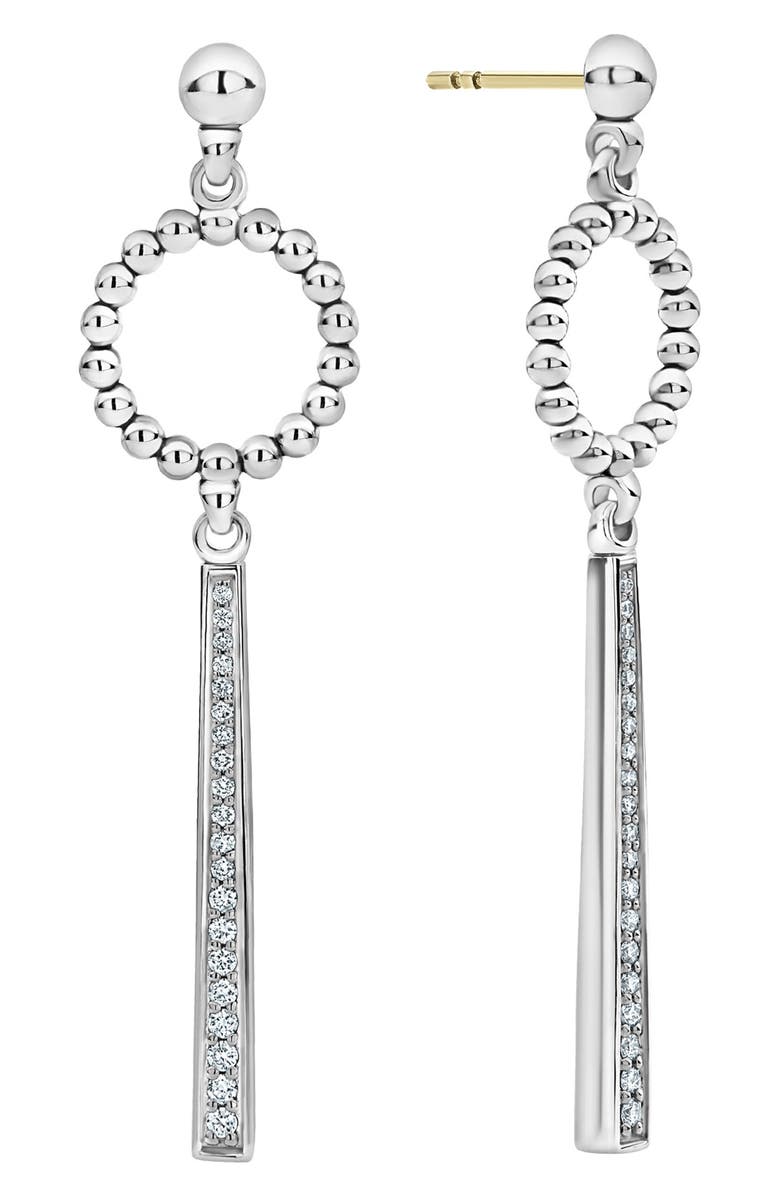 LAGOS Enso Diamond Linear Drop Earrings, Alternate, color, 