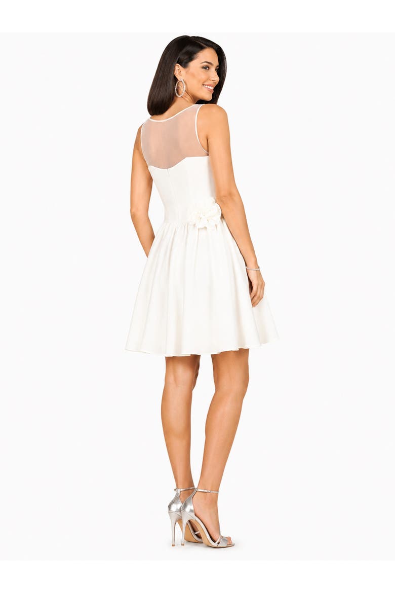 Beaded Faux-Wrap V-Neck Bridal Gown, Alternate, color, Ivory