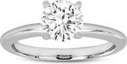 LuvMyJewelry Nysa 14K White Gold Round Cut Lab Grown Diamond Solitaire Engagement Ring - 1.0 Ct