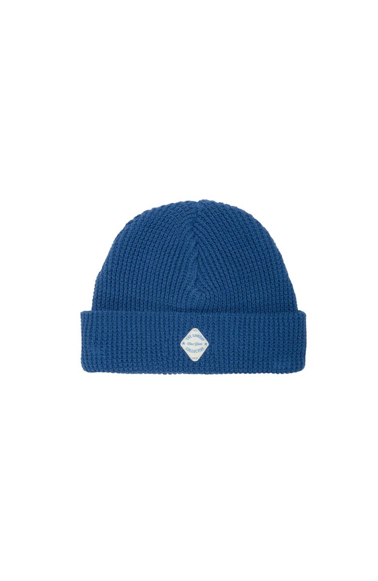 The Sunday Collective Organic Waffle Knit Beanie, Main, color, Blue Note