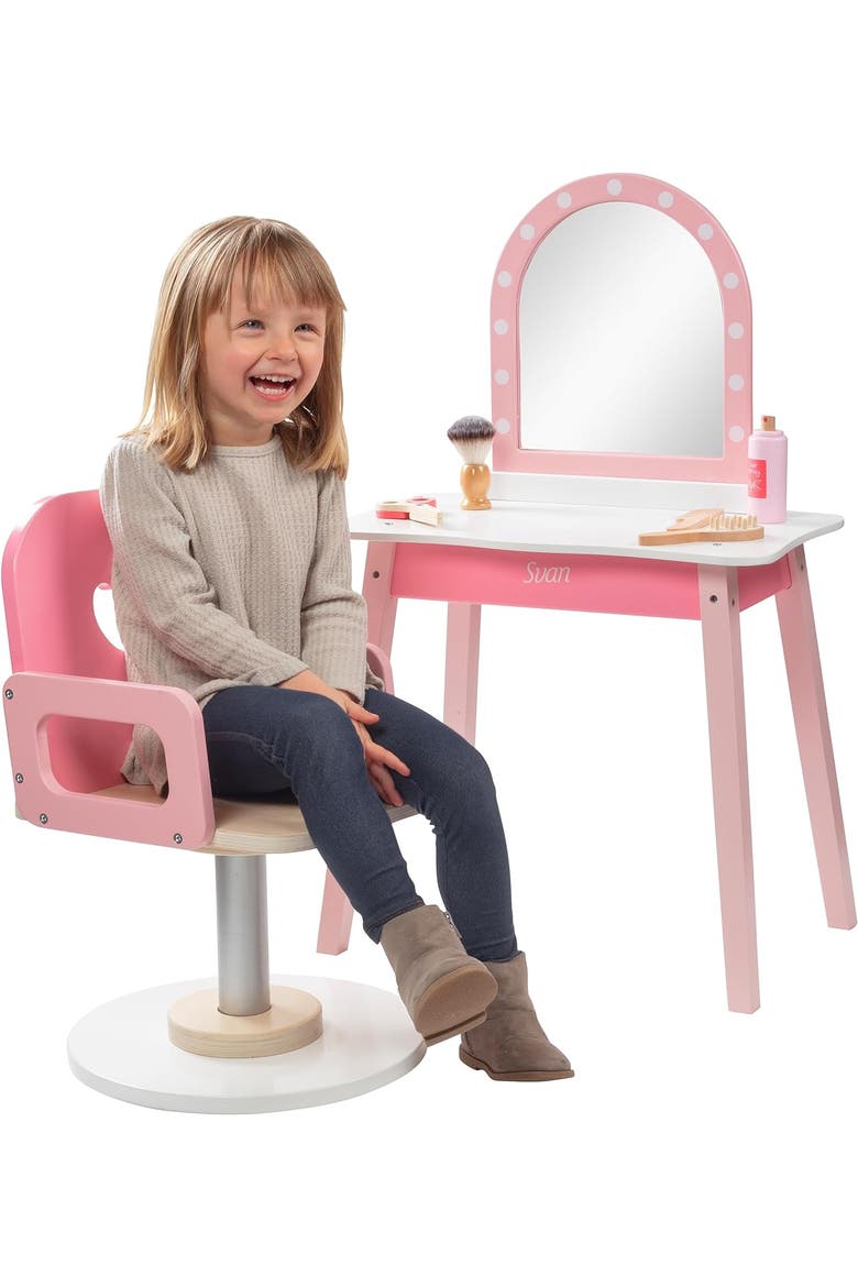 Hair Salon Wooden Playset, Alternate, color, Pink
