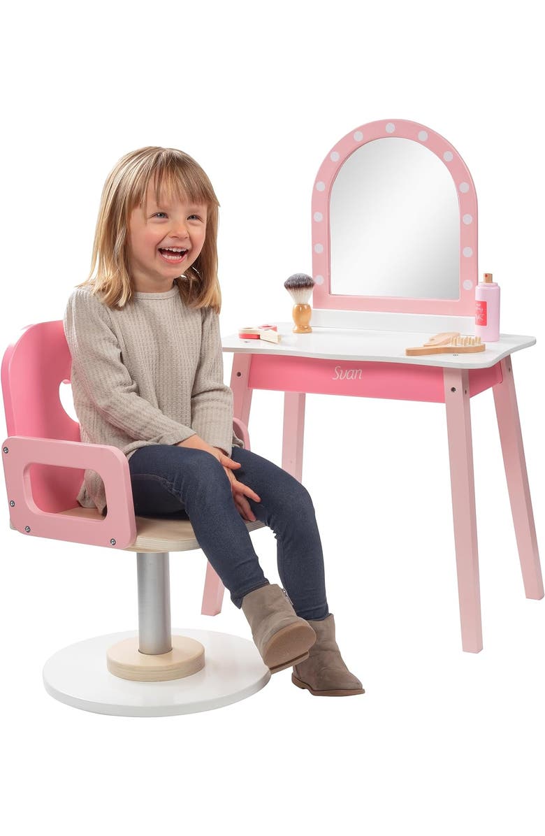 SVAN Hair Salon Wooden Playset, Alternate, color, Pink