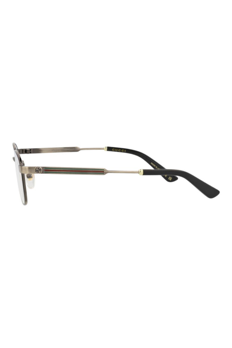 52mm Oval Optical Glasses, Alternate, color, GOLD GOLD TRANSPARENT