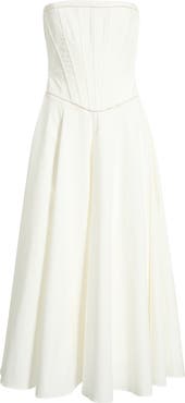 HOUSE OF CB Gina Strapless Corset Stretch Cotton Dress