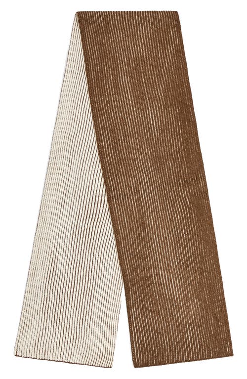 Varley Deville Plated Scarf In Brown