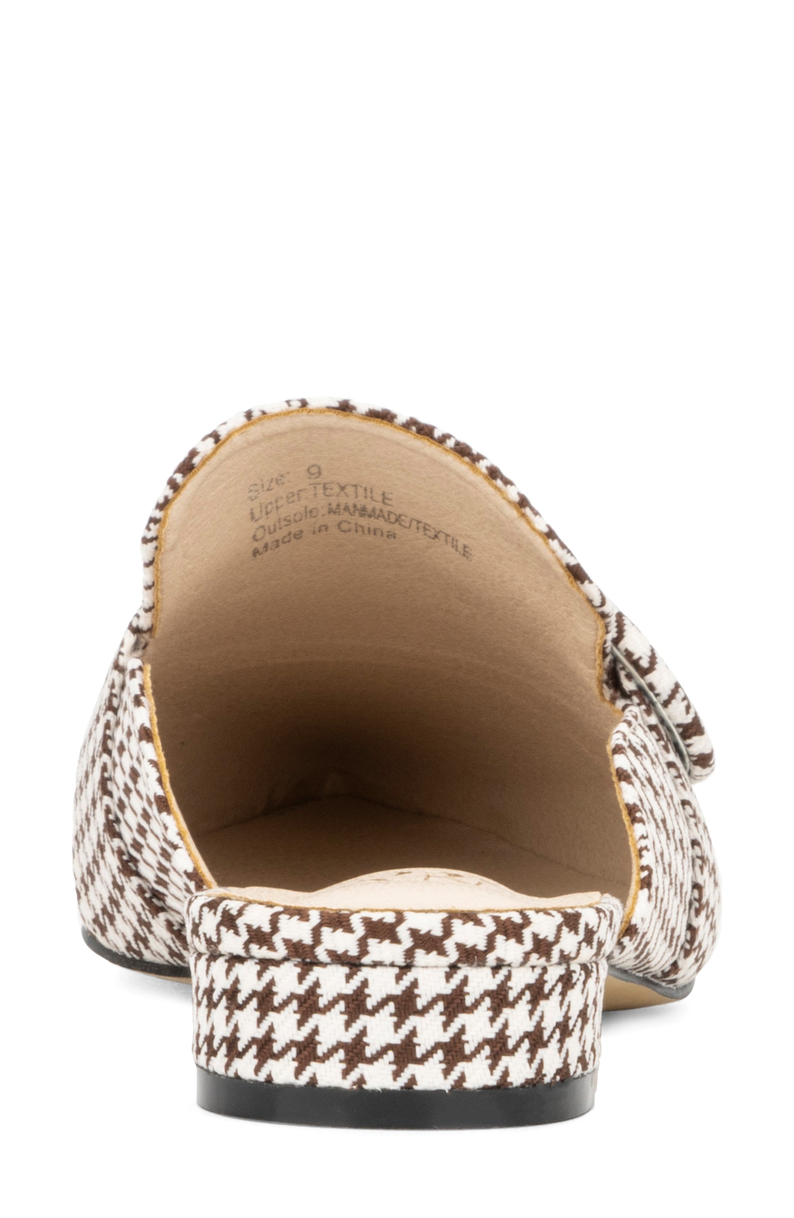 NEW YORK AND COMPANY Parker Houndstooth Mule, Alternate, color, Brown