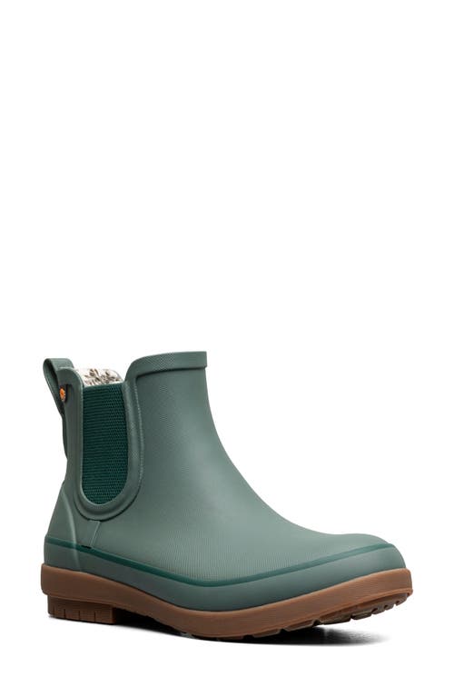 Bogs Amanda II Waterproof Insulated Chelsea Rain Boot in Dark Spruce 