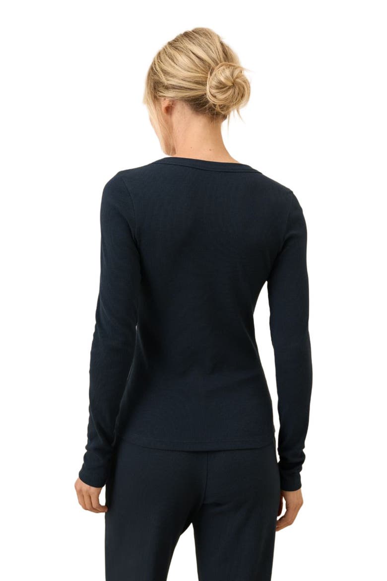 Dream Rib Slim Henley Made with Organic Cotton, Alternate, color, Midnight Blue
