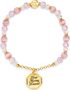 Little Words Project Keep Moving Forward Beaded Stretch Charm Bracelet