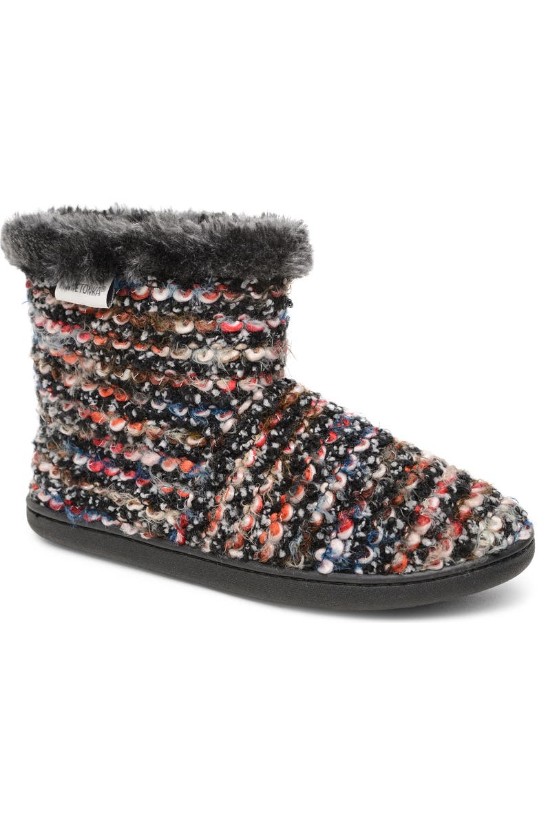 Minnetonka Betty Bootie, Main, color, Midnight Knit